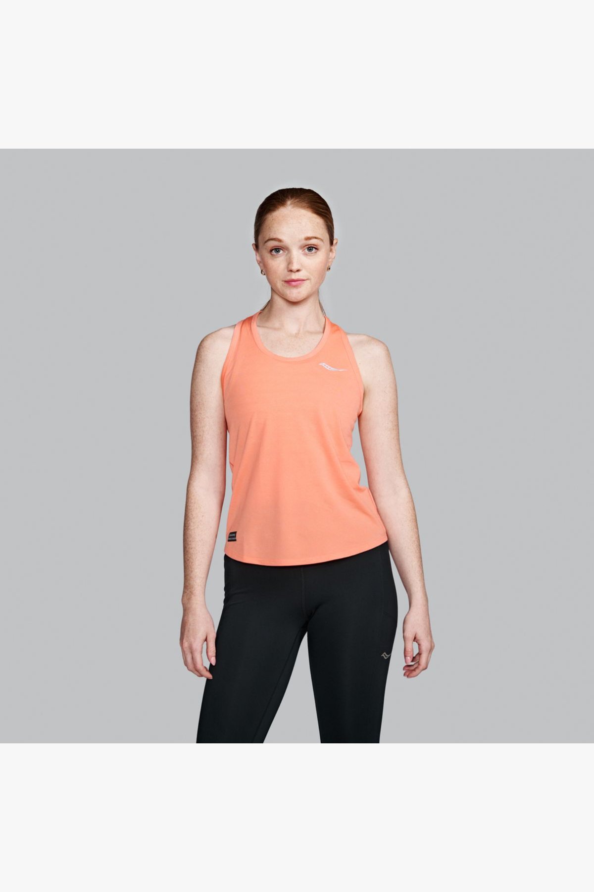 Stopwatch Singlet Salmon Heather