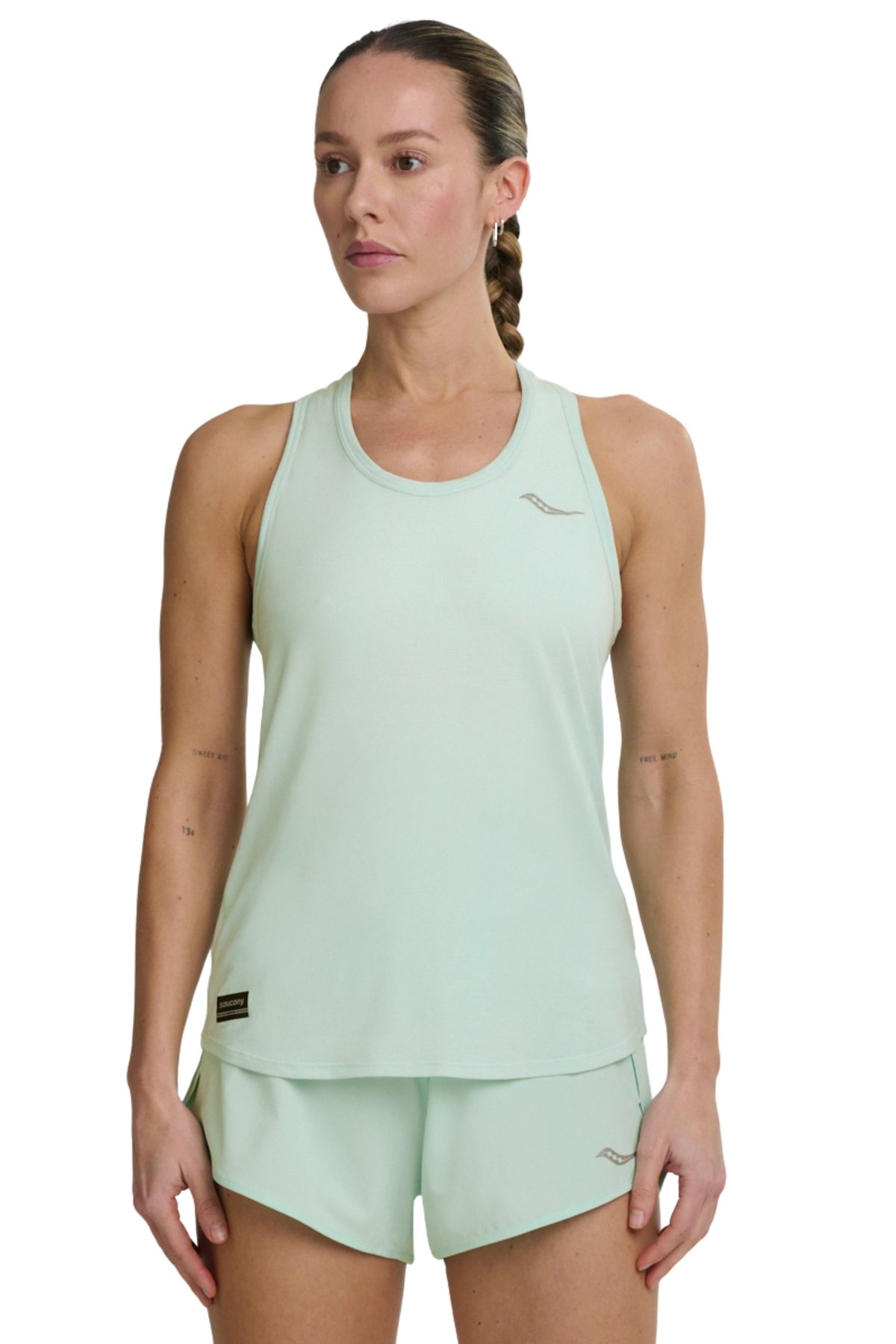 Stopwatch Singlet Aqua Heather