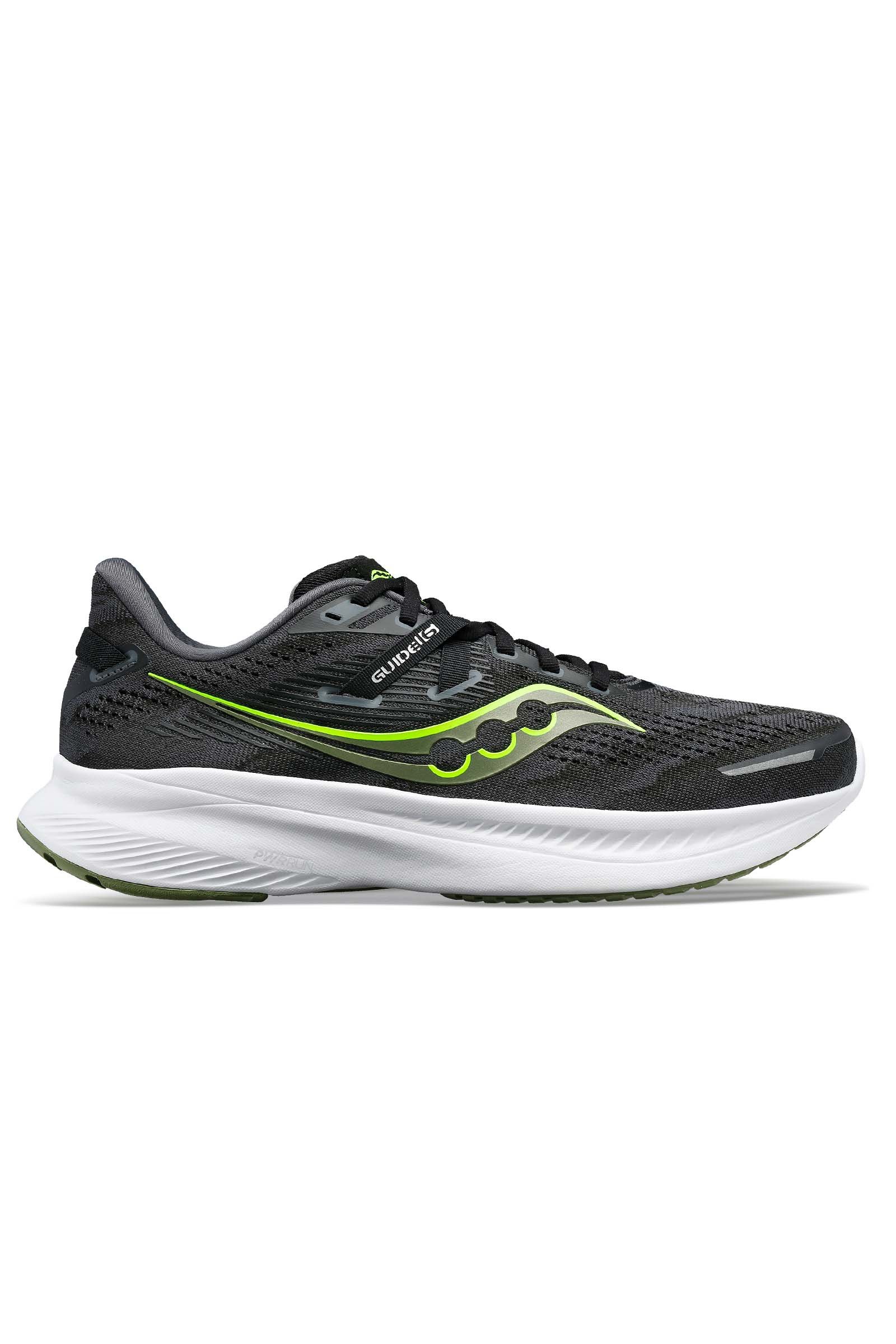Men's Guide 16 Black Glade Supportive Running Shoe Side 