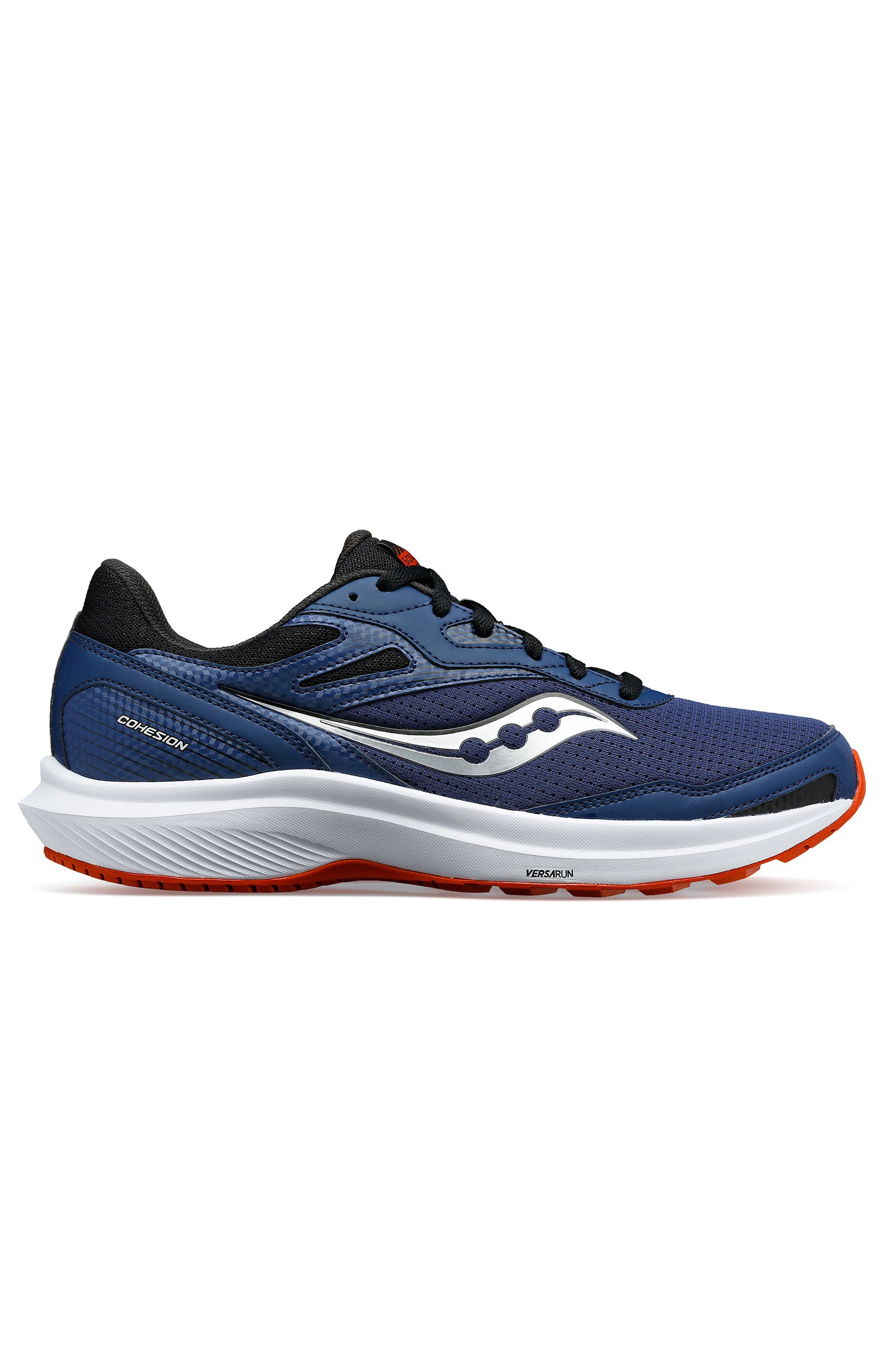 Saucony Cohesion 15 - Scarpe Da Running Uomo, Navy/argento, Taglia 9 W, Ammortizzate E Leggere