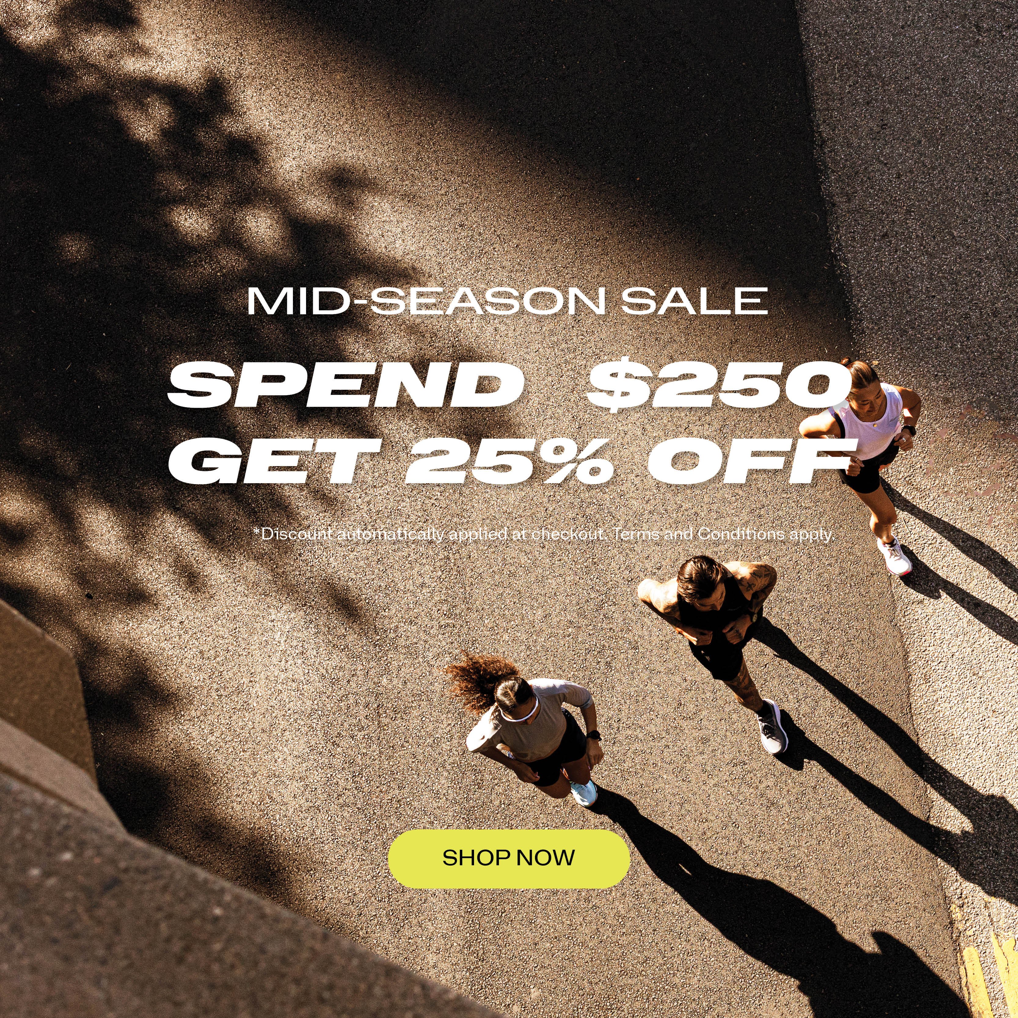 Spend $250, Get 25% Off