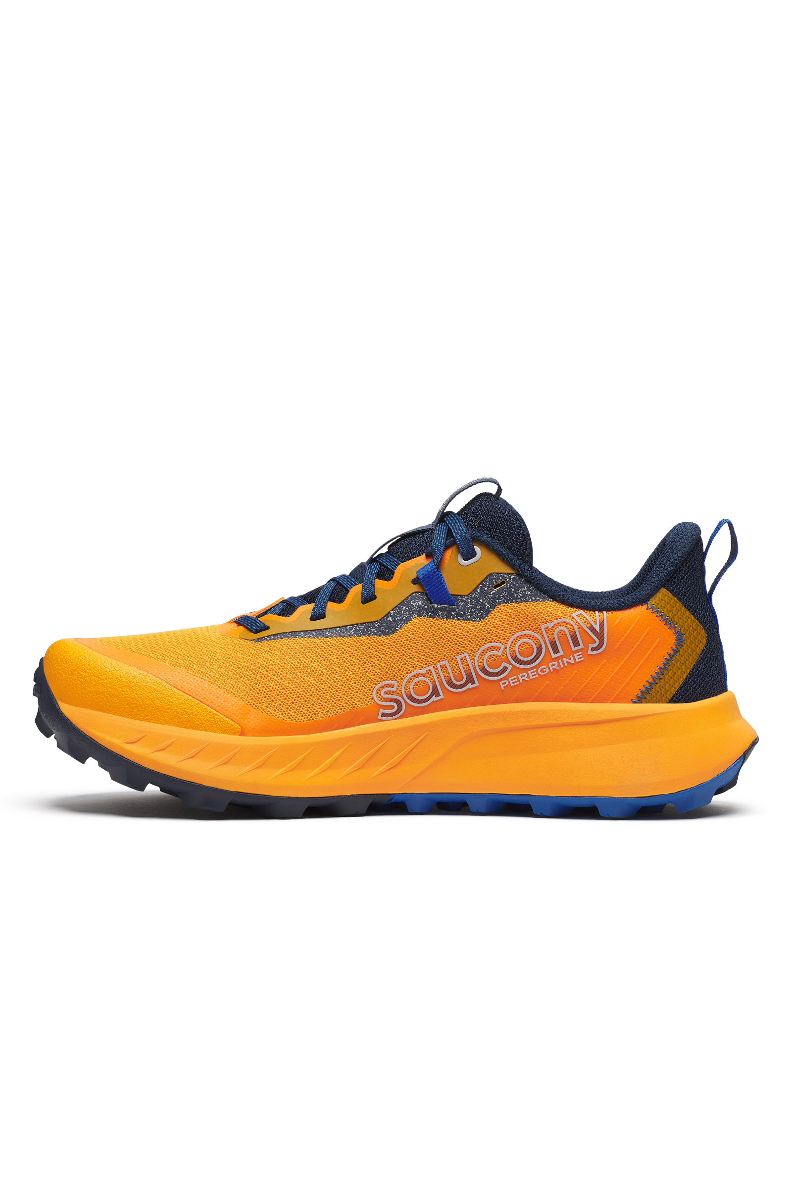 NEW SAUCONY men\'s peregrine 15 trail shoe in peel/navy orange Saucony Peregrine 15 Review: Best Value All-Mountain Shoes main image 3