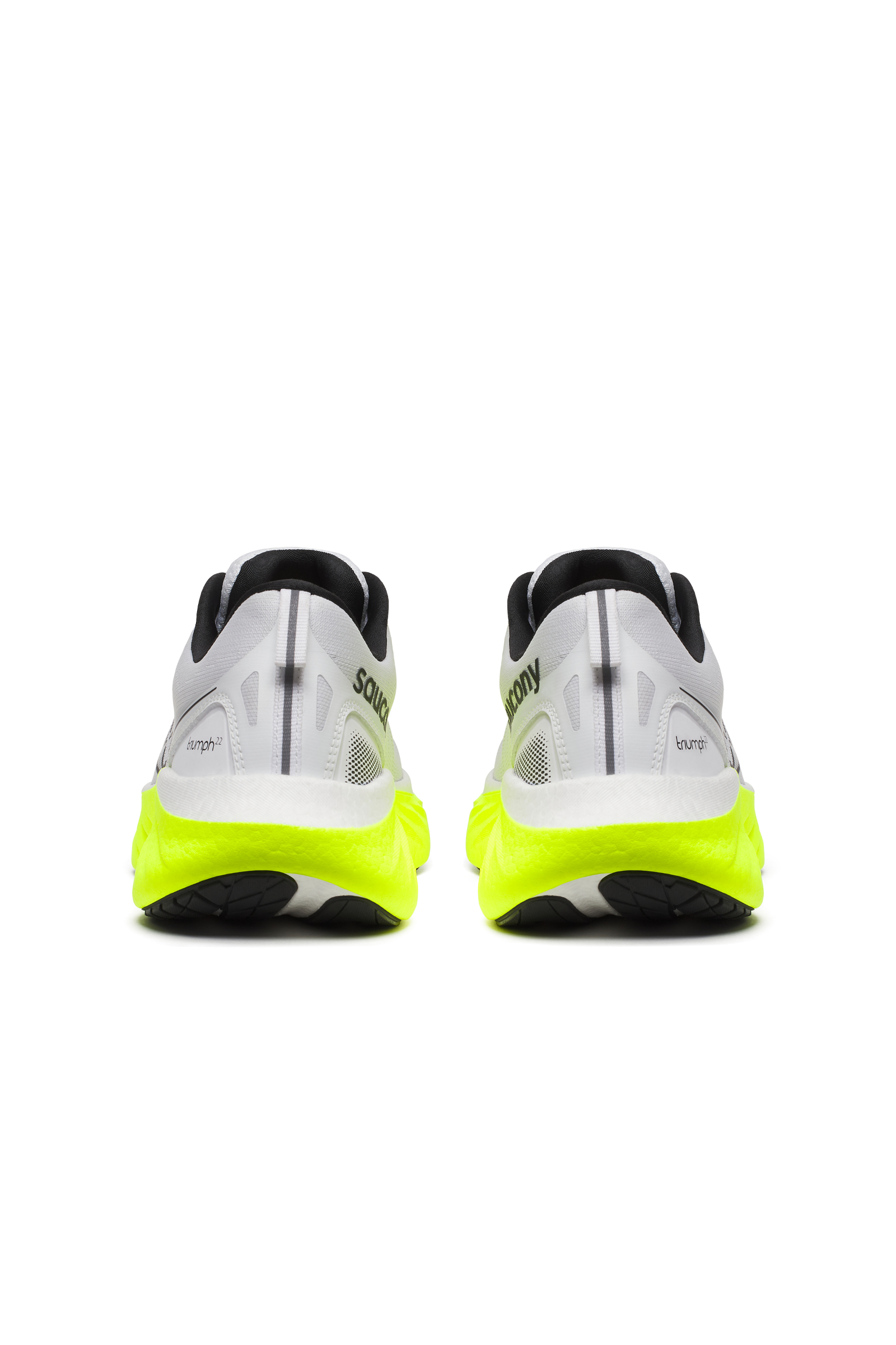 Men's Triumph 22 Road Running Shoes in White Citron | Men's Road