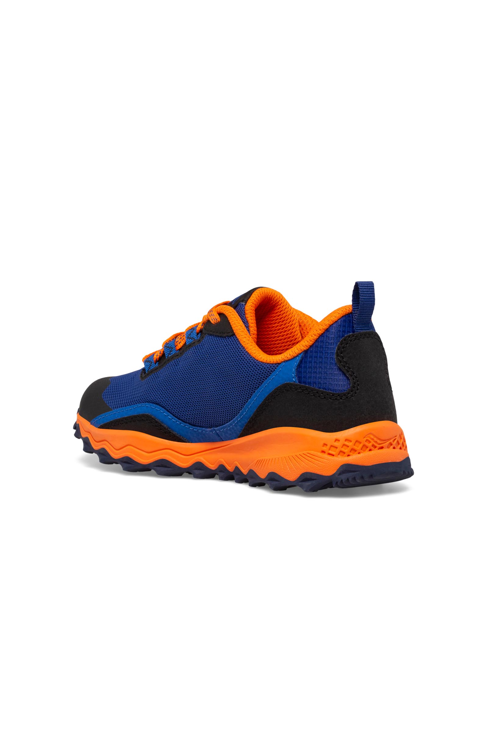 Kids Peregrine 12 Shield Navy Orange trail running shoe Kids Trail running shoes Saucony