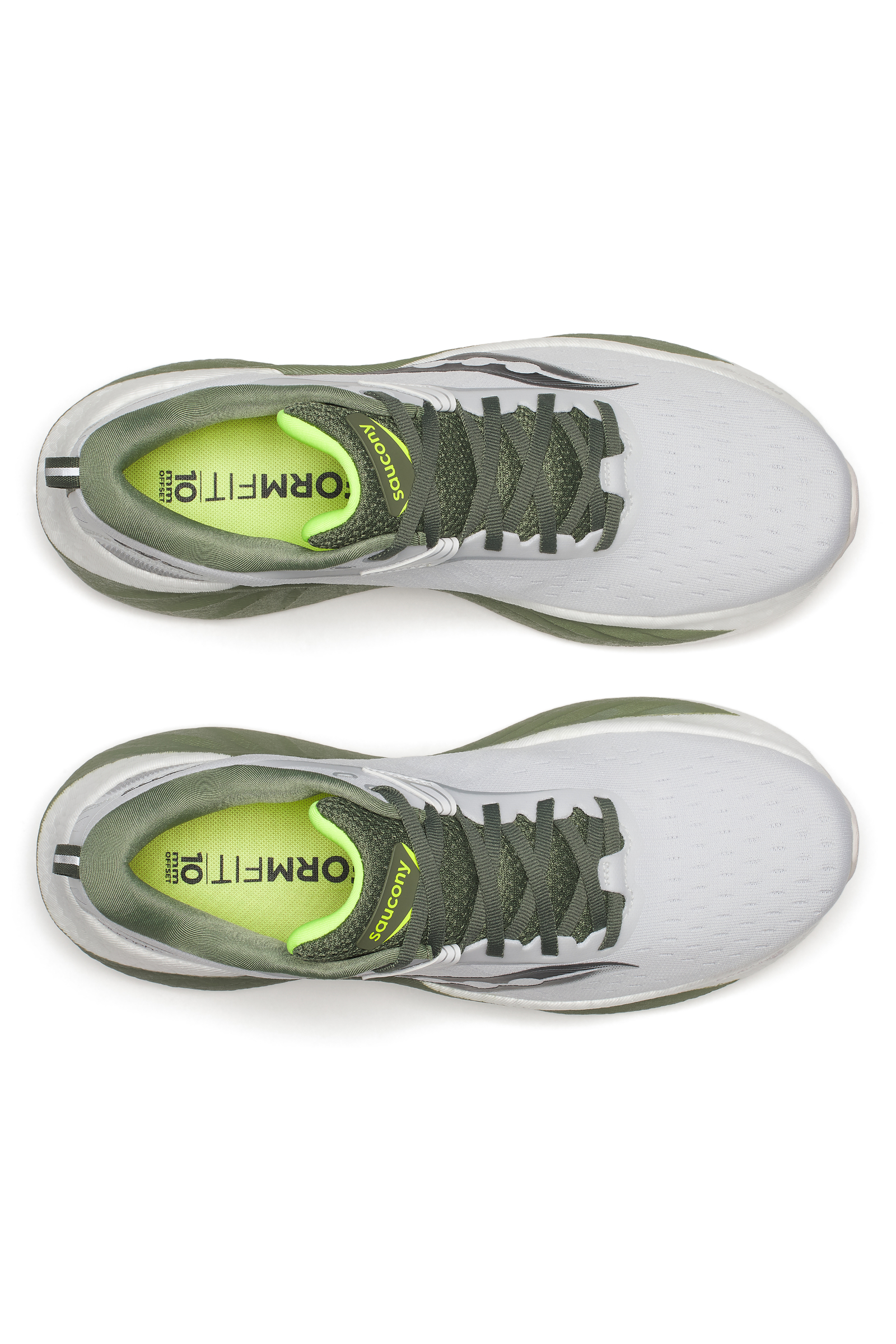 Saucony | Triumph 22 Running Shoes - Olivine Green White ; Mens 12.5 Saucony Triumph 22 White / Olivine - May 2024 - S20964-136  main image 2